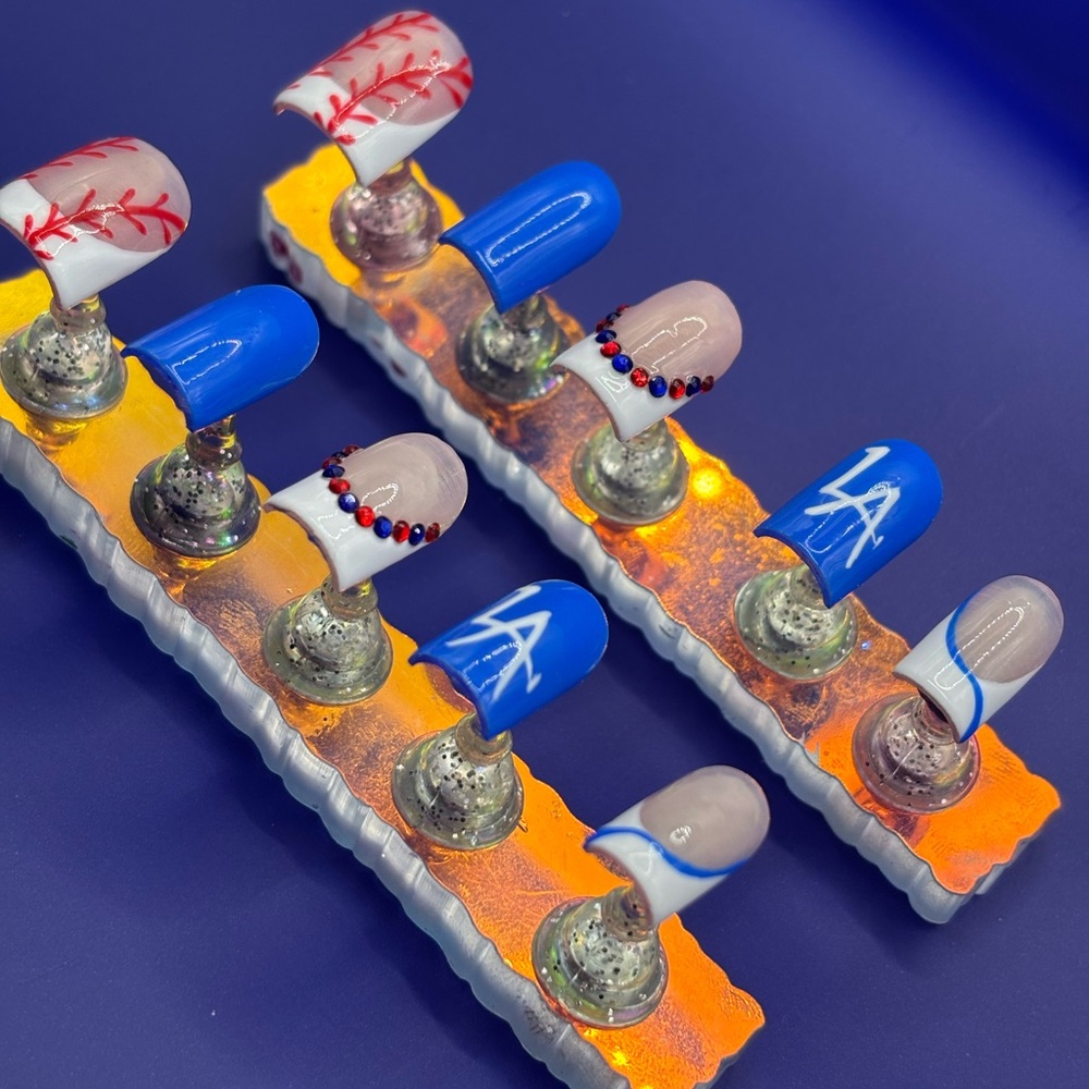 Baseball and LA Themed Nail Art Set Dodgers